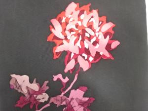 アンティーク　塩瀬　花模様名古屋帯